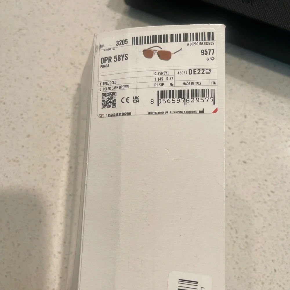 Prada Gold Metal Sunglasses with Brown Lenses